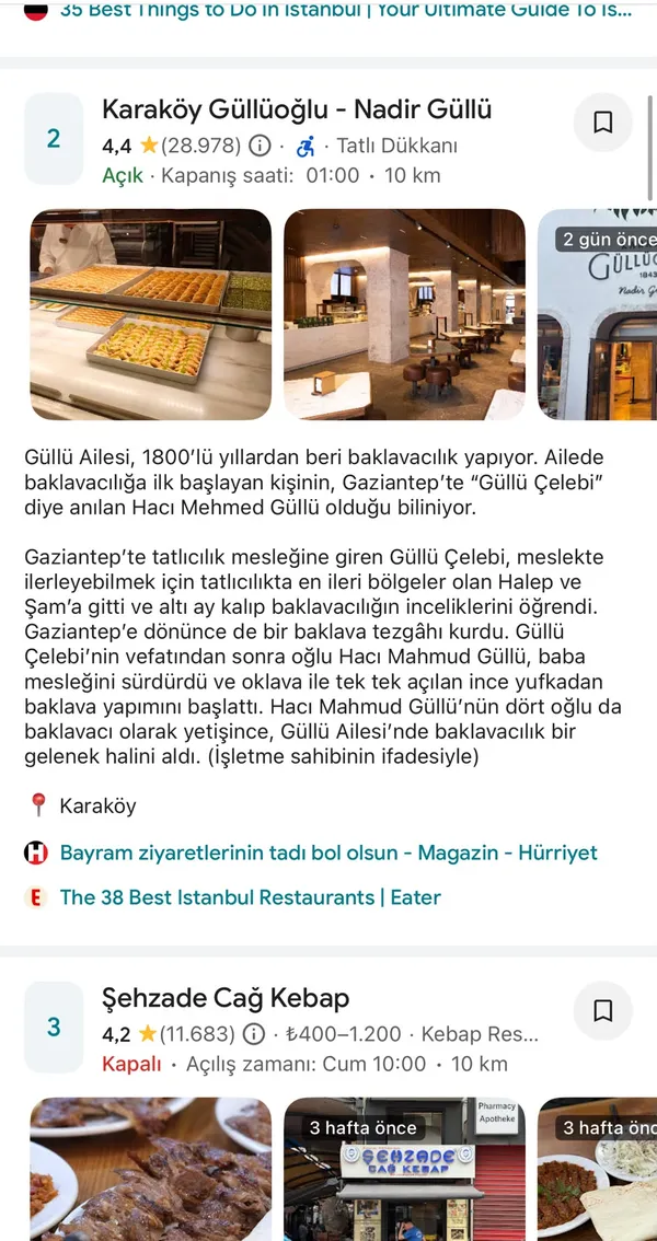 Google Haritalar editör listesinin devamı: işletme kartları ve yayın kaynakları
