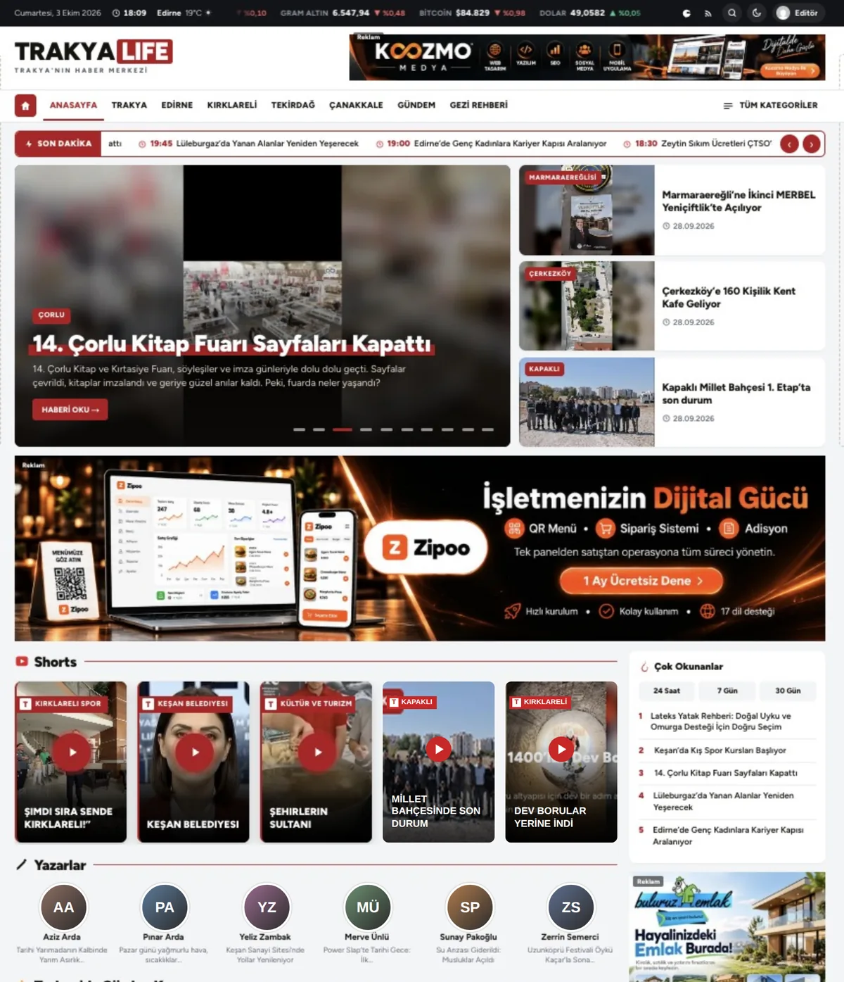 Koozmo News – Haber & Portal Teması